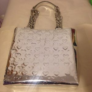 marc jacobs silver tote bag
